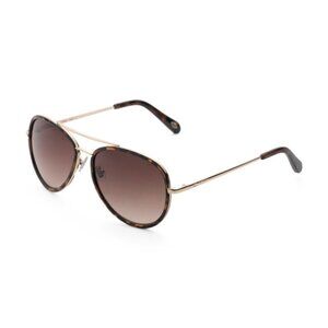 NEW FOSSIL Men's/women  57mm Sunglasses Light Gold 161mn